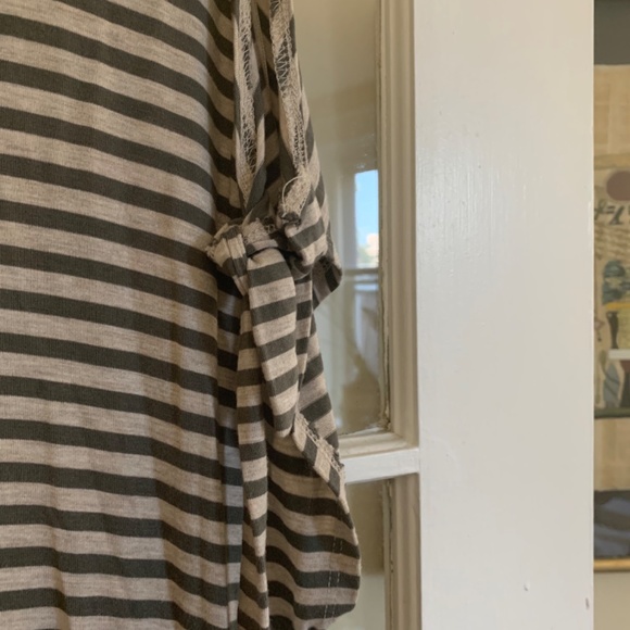 Kenar midi dress cold shoulder striped nautical size medium - Picture 5 of 9